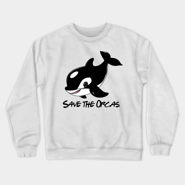 Save The Orcas Crewneck Sweatshirt by Cervezas del Zodiaco